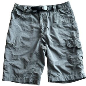 American Outback Shorts Nylon Pockets Cargo Style Dk Gray Enclosed Buckle Size M